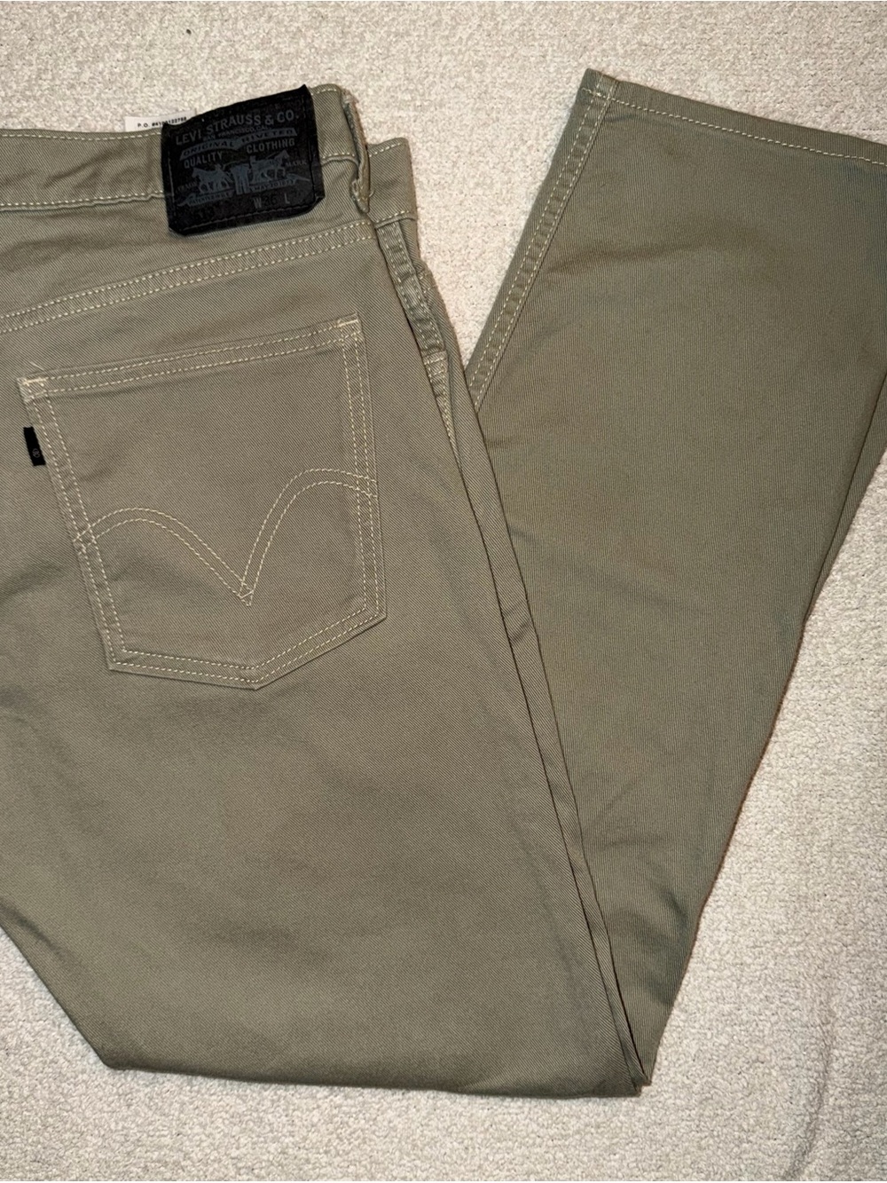 Levi's Men’s 513 Beige slim straight Jeans 36x30